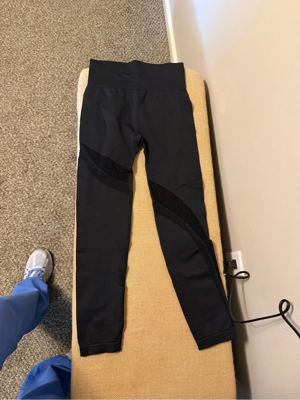 ZYIA Black Leggings with Mesh Panels small